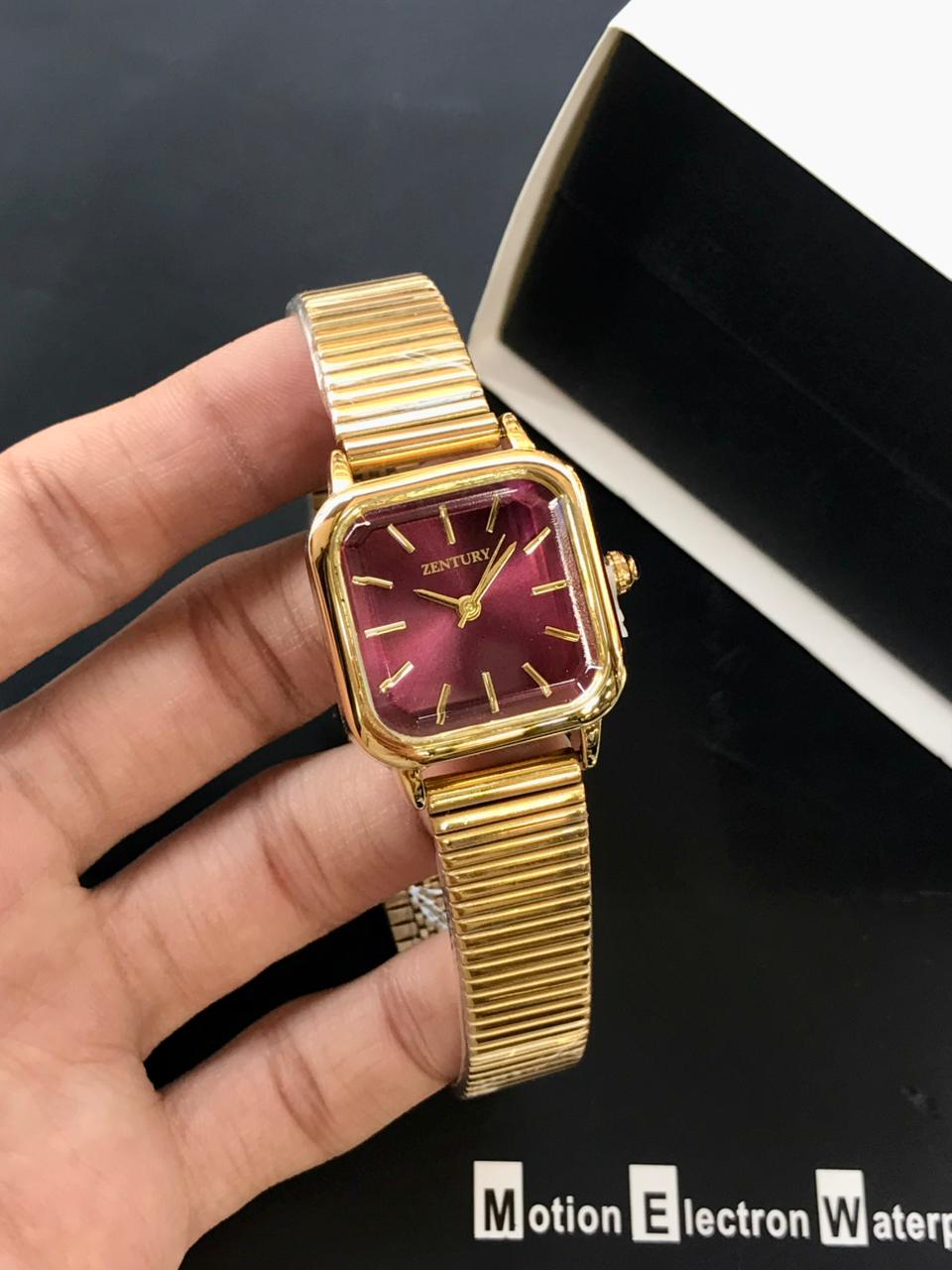 Jentury Women’s Gold Square Watch - Luxury Jewelry Timepiece
