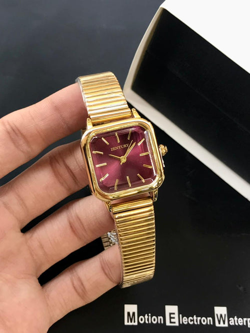 Jentury Women’s Gold Square Watch - Luxury Jewelry Timepiece