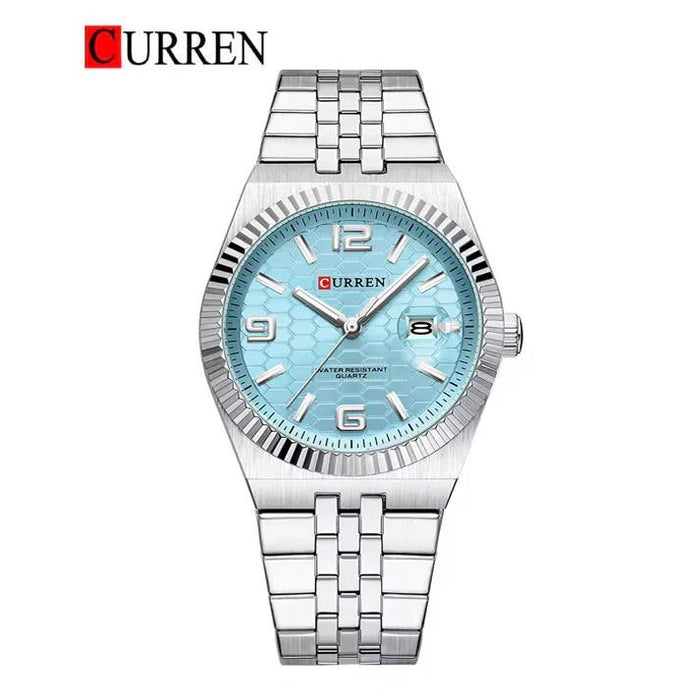 CURREN Men's Luxury Fluted Bezel Watch - Classic Business Edition