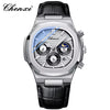 Men's Luxury Nautilus Inspired Chronograph Watch - Premium Leather
