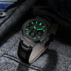 Men's Luxury Nautilus Inspired Chronograph Watch - Premium Leather