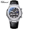 Men's Luxury Nautilus Inspired Chronograph Watch - Premium Leather